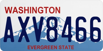 WA license plate AXV8466