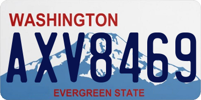 WA license plate AXV8469