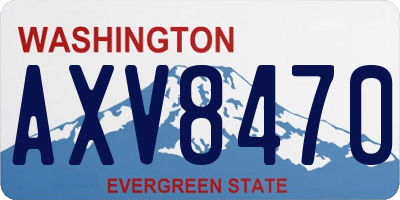 WA license plate AXV8470
