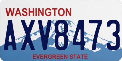 WA license plate AXV8473