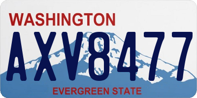 WA license plate AXV8477
