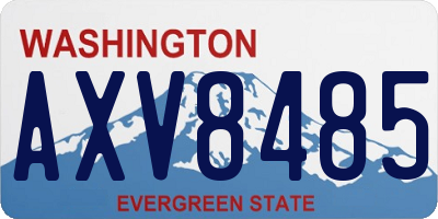 WA license plate AXV8485