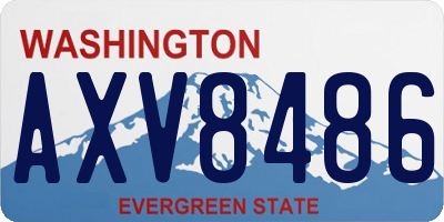 WA license plate AXV8486