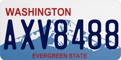 WA license plate AXV8488