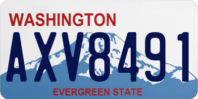 WA license plate AXV8491