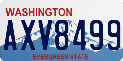WA license plate AXV8499