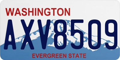 WA license plate AXV8509