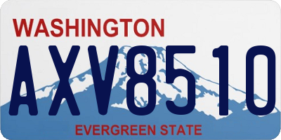 WA license plate AXV8510
