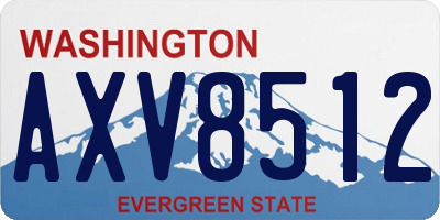 WA license plate AXV8512