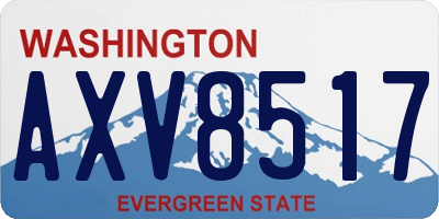 WA license plate AXV8517