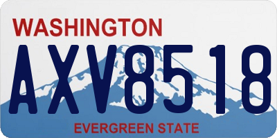 WA license plate AXV8518