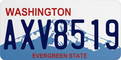 WA license plate AXV8519