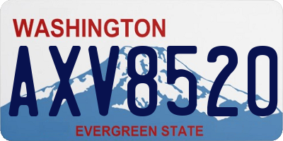 WA license plate AXV8520