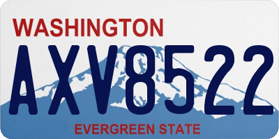 WA license plate AXV8522