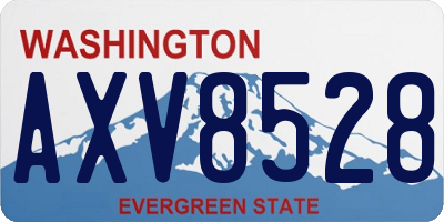 WA license plate AXV8528