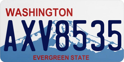 WA license plate AXV8535