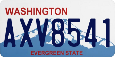 WA license plate AXV8541