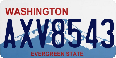 WA license plate AXV8543