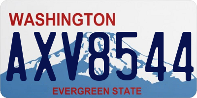 WA license plate AXV8544