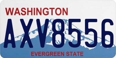 WA license plate AXV8556