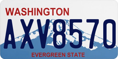 WA license plate AXV8570