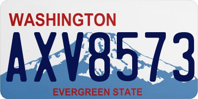 WA license plate AXV8573
