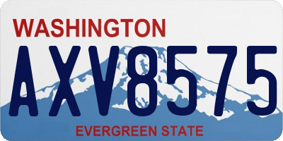 WA license plate AXV8575