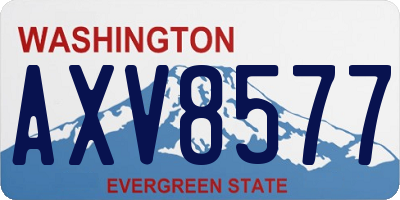 WA license plate AXV8577