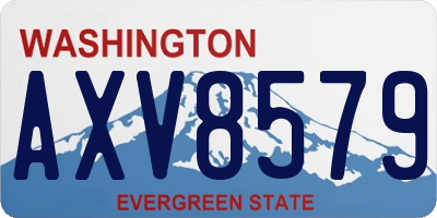 WA license plate AXV8579