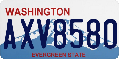 WA license plate AXV8580