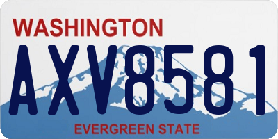 WA license plate AXV8581