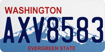 WA license plate AXV8583