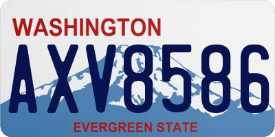 WA license plate AXV8586