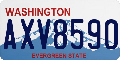 WA license plate AXV8590
