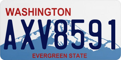 WA license plate AXV8591