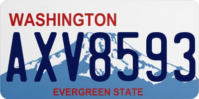 WA license plate AXV8593