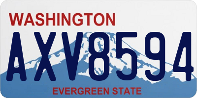 WA license plate AXV8594