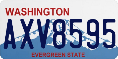 WA license plate AXV8595