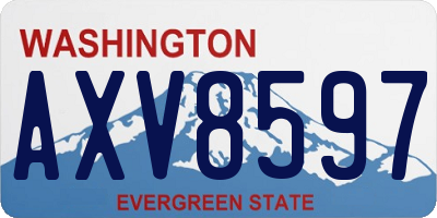 WA license plate AXV8597