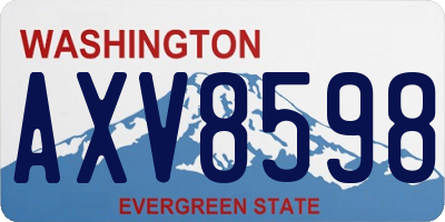 WA license plate AXV8598