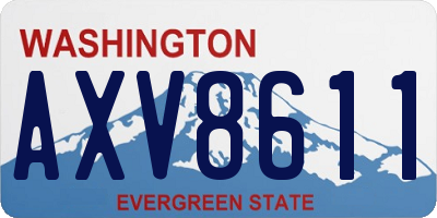 WA license plate AXV8611