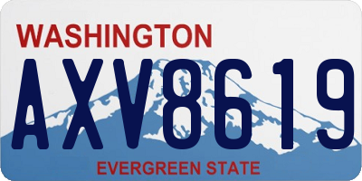 WA license plate AXV8619