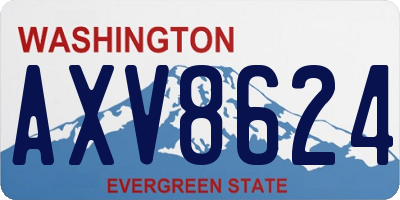 WA license plate AXV8624