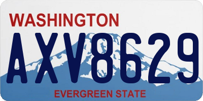 WA license plate AXV8629