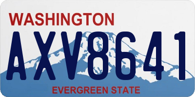WA license plate AXV8641