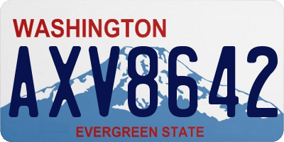 WA license plate AXV8642