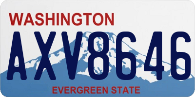 WA license plate AXV8646