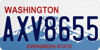 WA license plate AXV8655