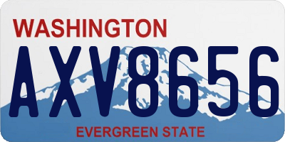 WA license plate AXV8656
