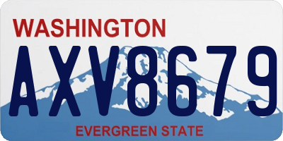 WA license plate AXV8679